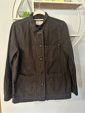Everlane Womens Medium M Black Chore Jacket Shirt